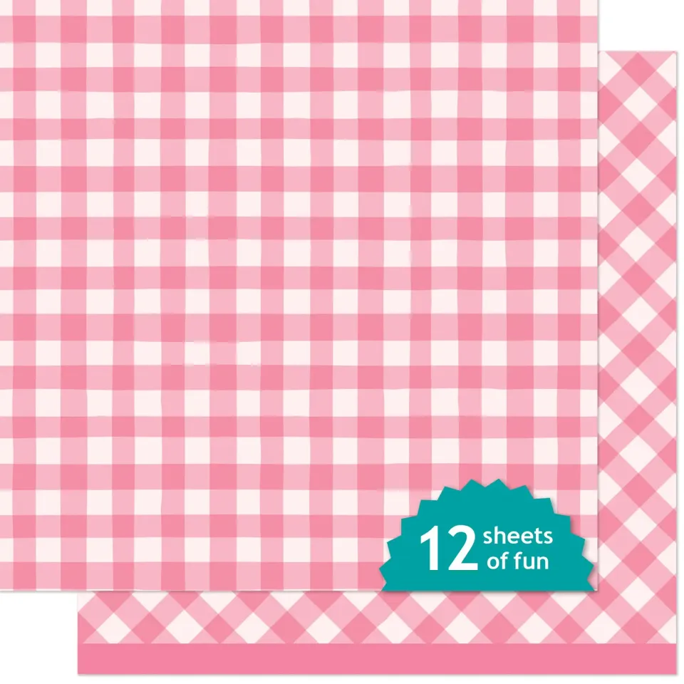 Lawn Fawn Giddy for Gingham Picnic Blanket Papier 30x30