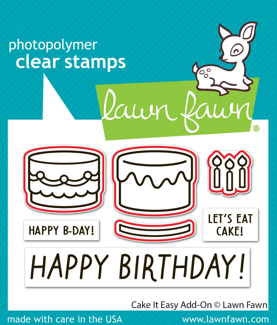 Lawn Fawn Cake It Easy Add-On Stanzen Torte 4tlg