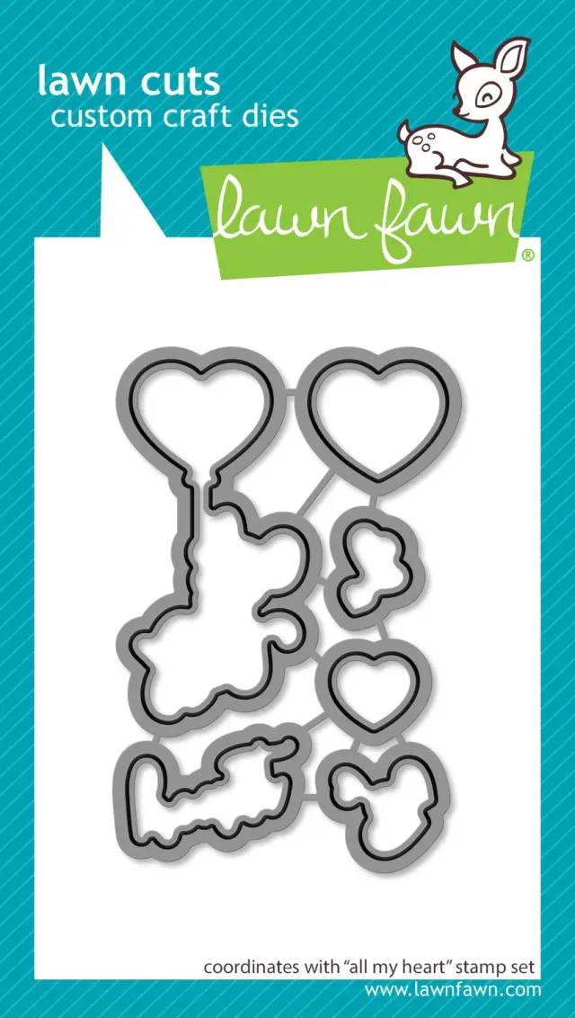 Lawn Fawn All My Heart Lawn Cuts Stanze Herz 6-teilig