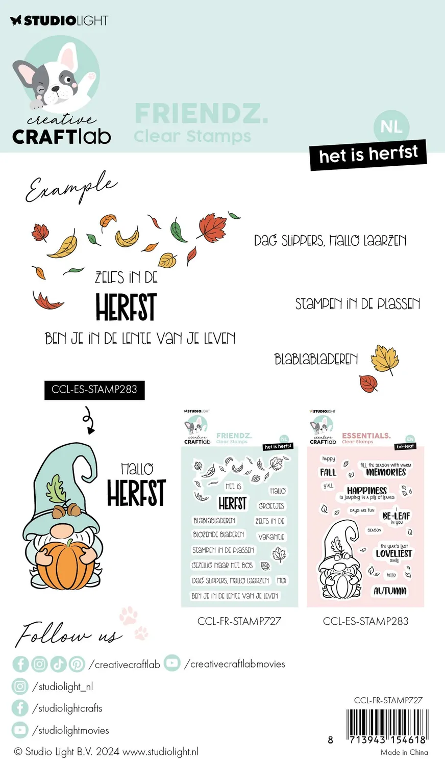 Creative Craftlab Friendz Stempel Het is Herfst