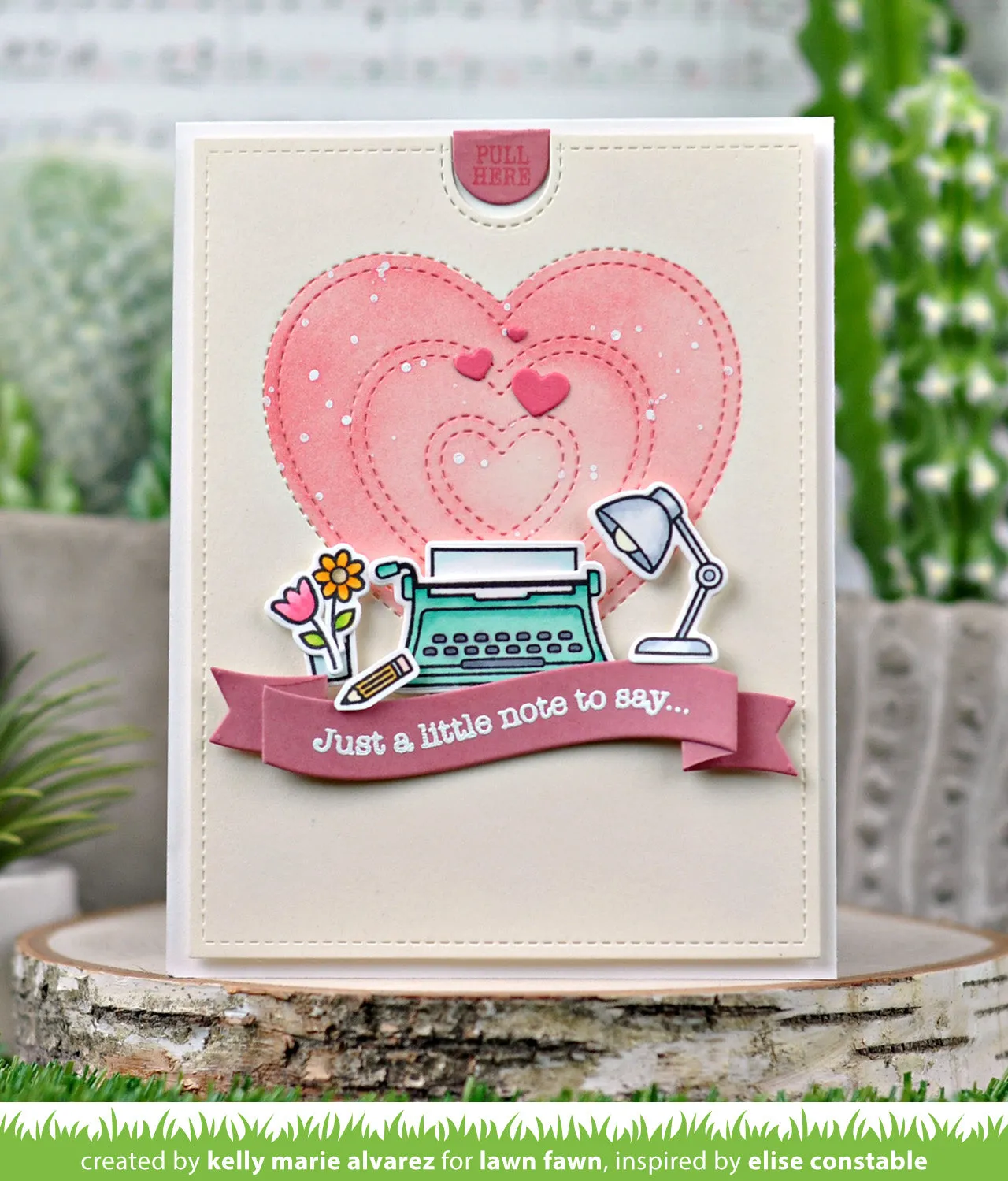 Lawn Fawn Just Stitching Hearts Stanze 4 Herzen