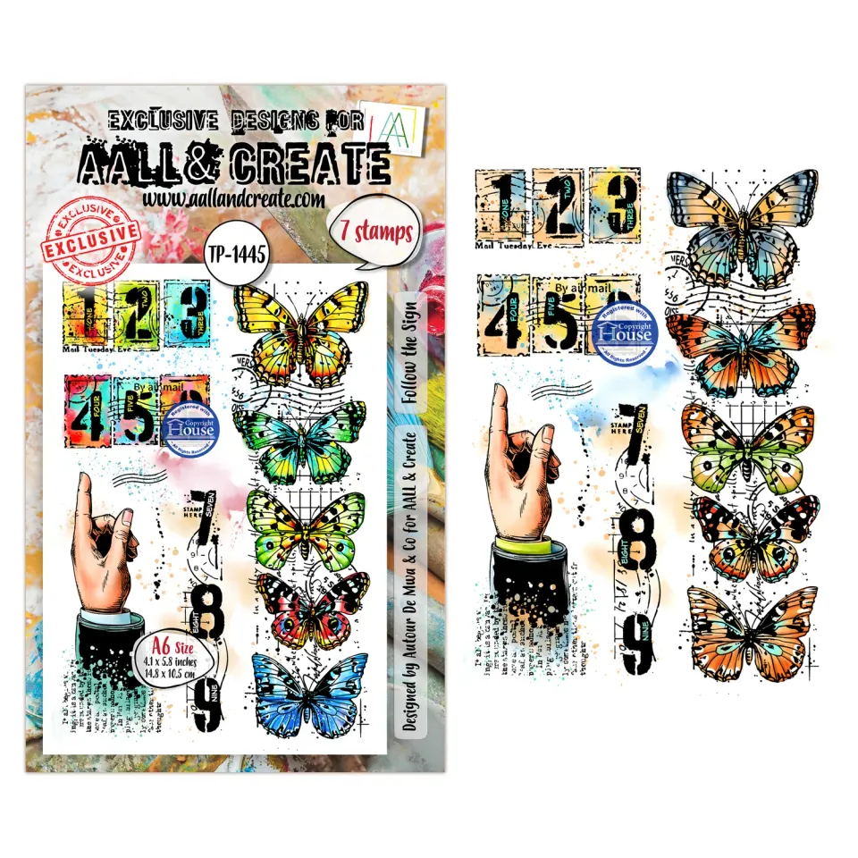 AALL and Create TP-1445 Follow the Sign Stempelset A6 7 Motive