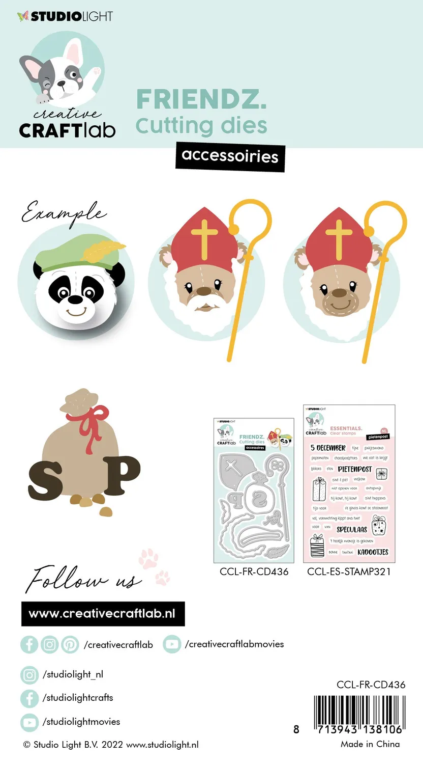 Creative Craftlab Friendz Sint & Piet Stanzschablone Accessoires