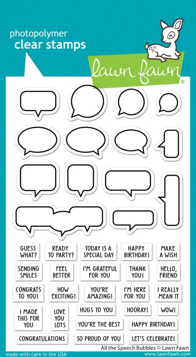 Lawn Fawn All the Speech Bubbles Stempel Mini-Sprüche