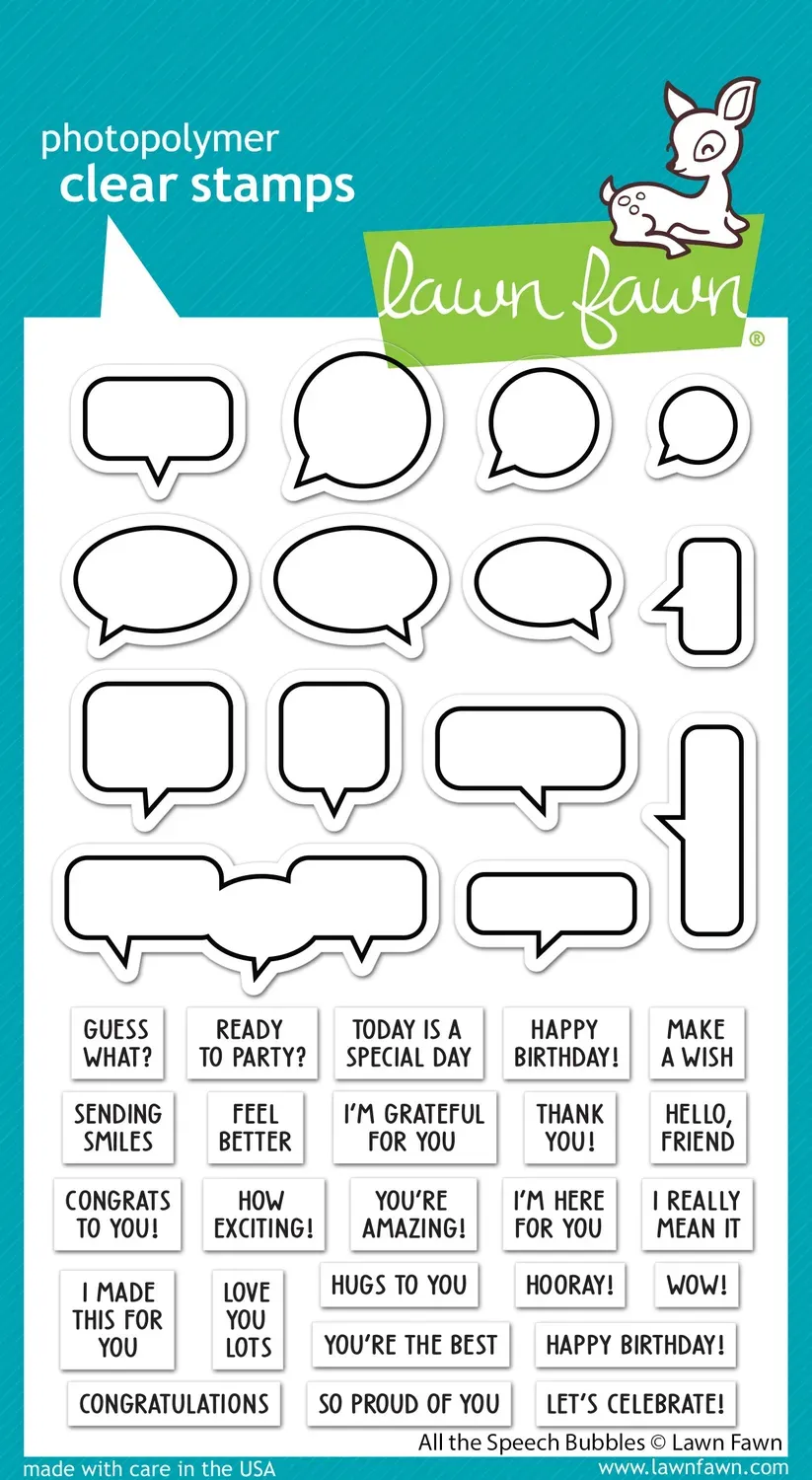 Lawn Fawn All the Speech Bubbles Stempel Mini-Sprüche
