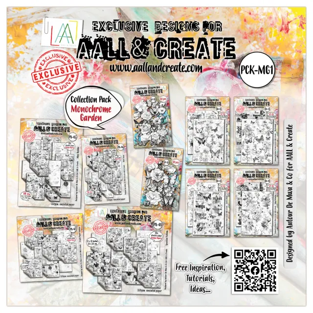 AALL and Create Monochrome Garden Collection Pack 10-teilig Botanik