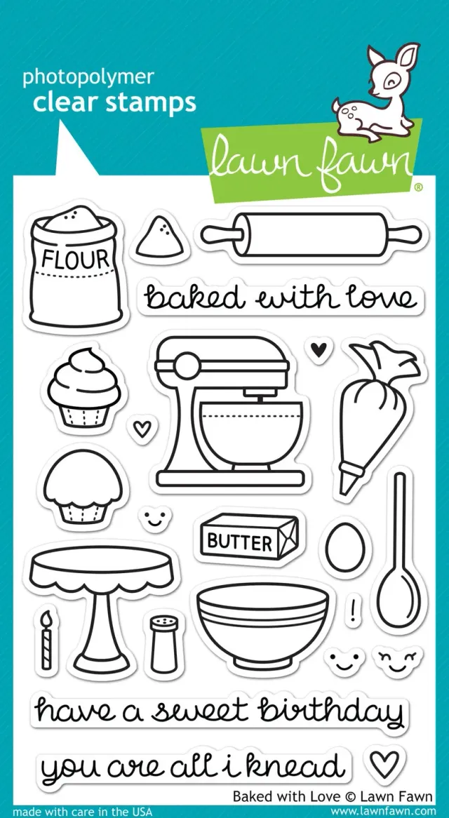 Lawn Fawn Baked with Love Clear Stamps Backen