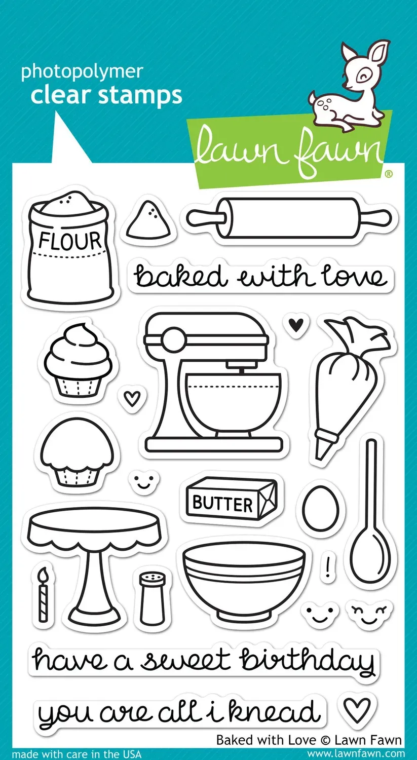 Lawn Fawn Baked with Love Clear Stamps Backen