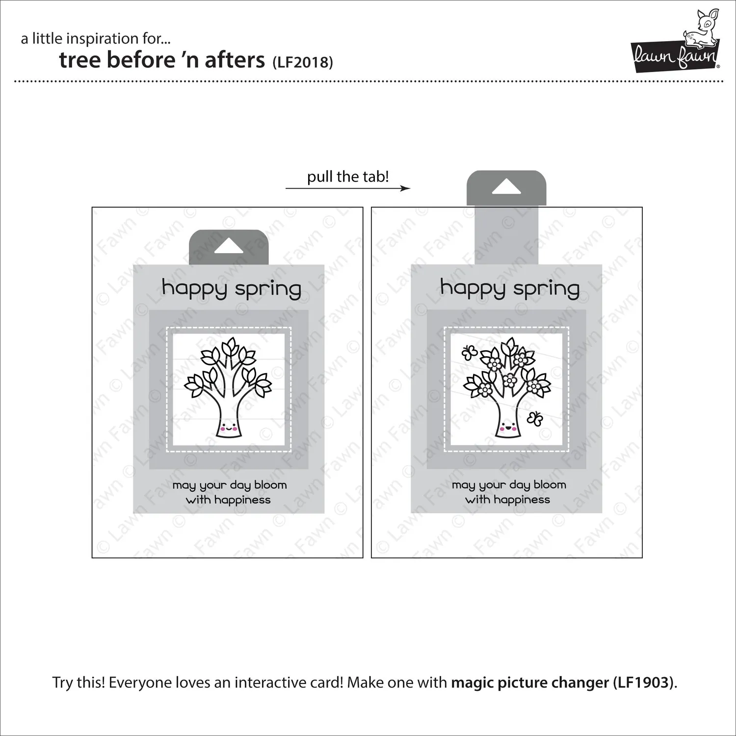 Lawn Fawn Tree Before 'n Afters LF2018 Clear Stamps 4 Jahreszeiten