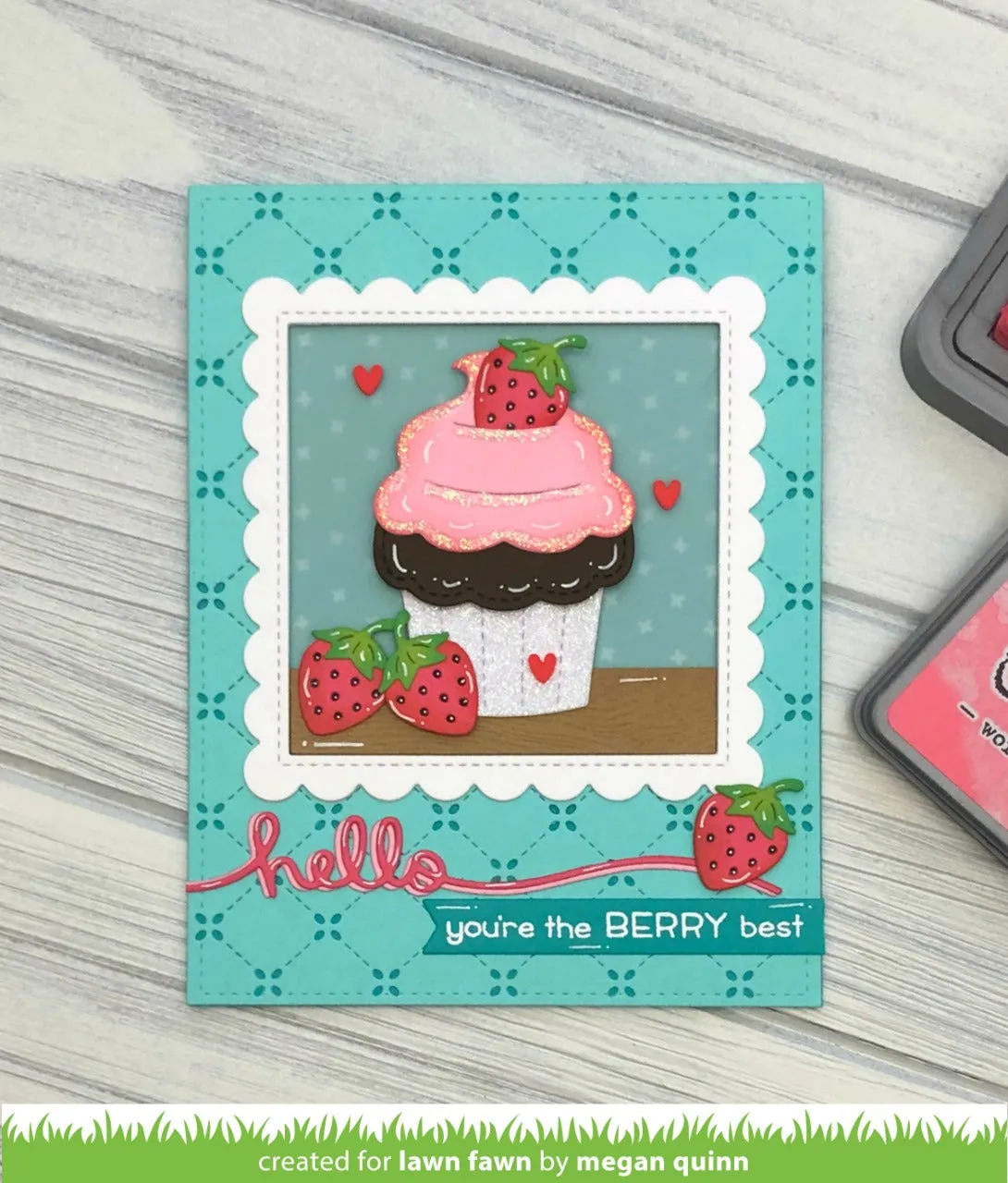 Lawn Fawn Lawn Cuts Stitched Cupcake Stanzschablone Geburtstag