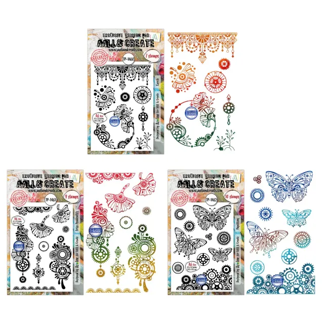 AALL and Create Azoline Cercle De Couleurs Stempelset Bundle A6 clear