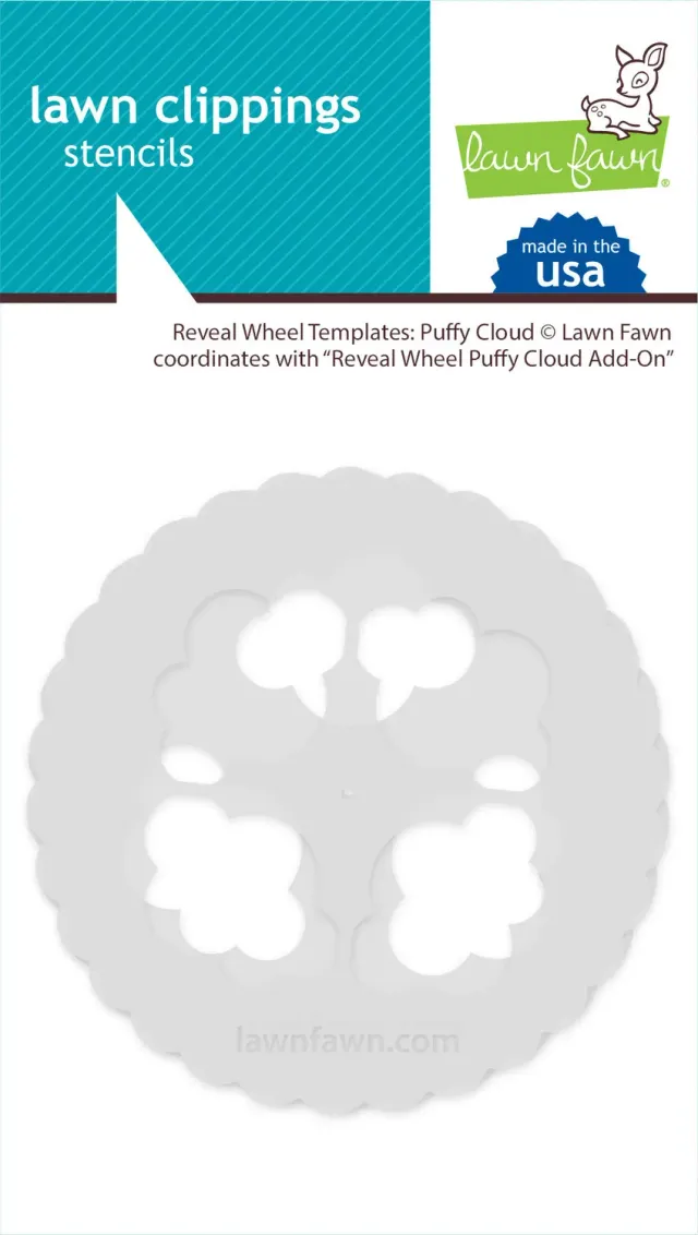 Lawn Fawn Reveal Wheel Puffy Cloud Templates Schablonen 2-teilig