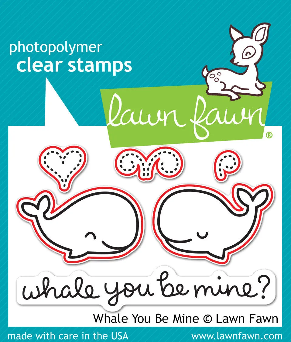 Lawn Fawn Whale You Be Mine Stanzen Wal Valentinstag