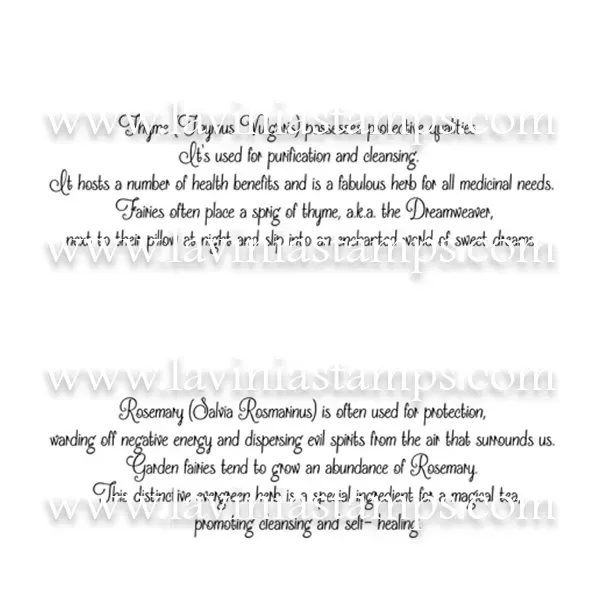 Lavinia Stamps Thyme Rosemary Words Digitalbild Download