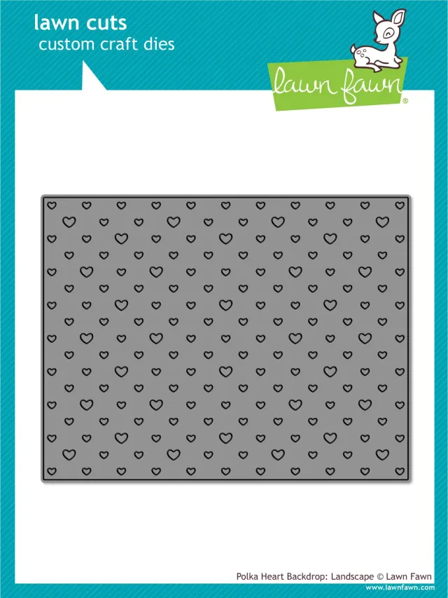Lawn Fawn Polka Heart Backdrop Stanze quer
