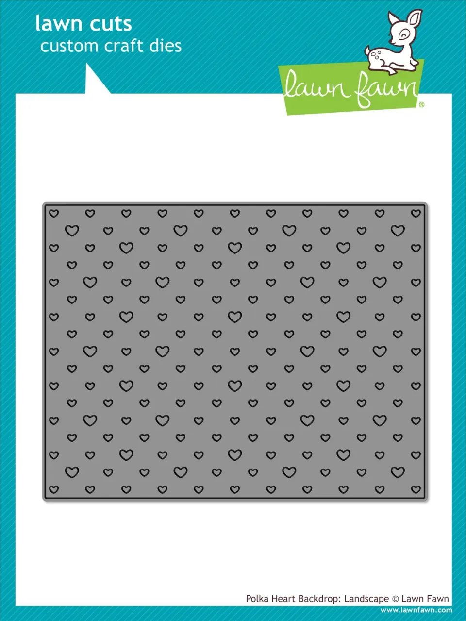 Lawn Fawn Polka Heart Backdrop Stanze quer