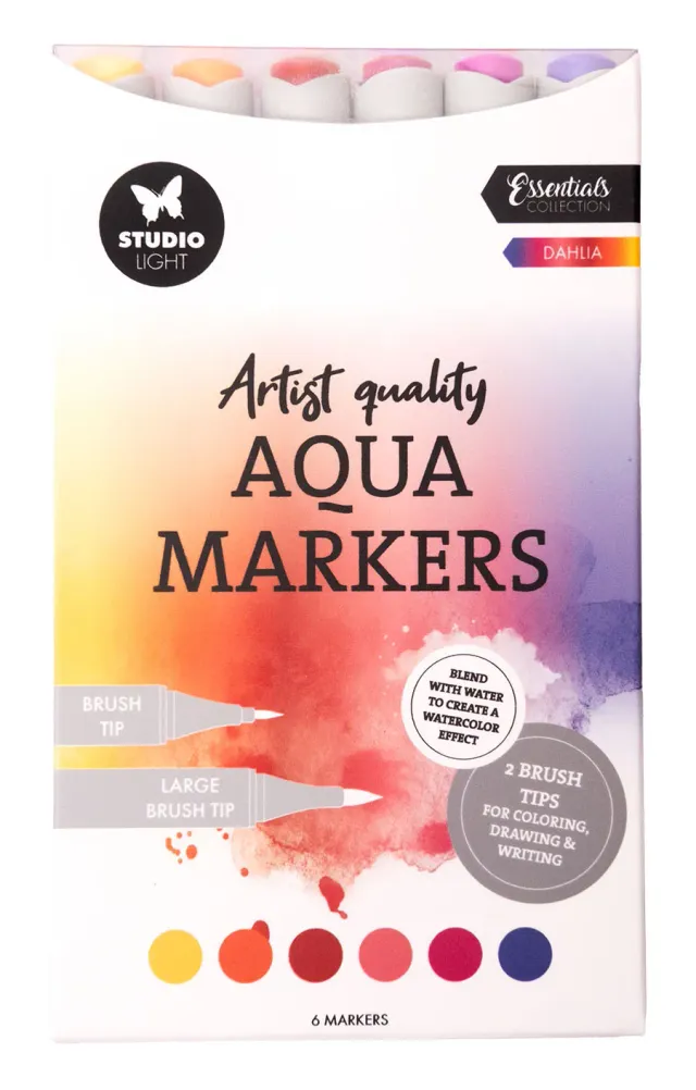 StudioLight Essentials Aqua Marker Dahlia 6 Stück Aquarellstifte