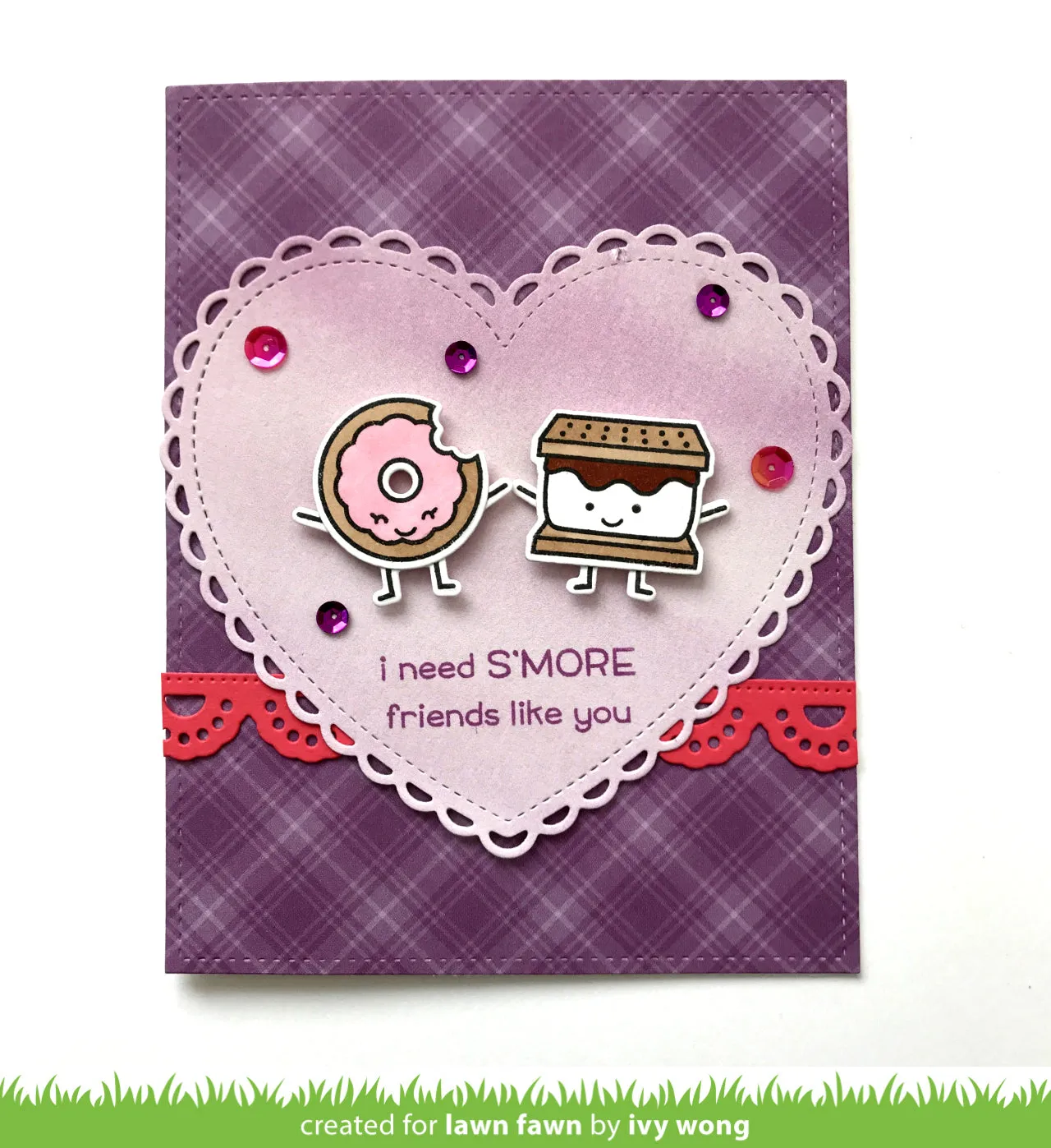 Lawn Fawn Lacy Heart Stackables Stanzschablonen 3tlg