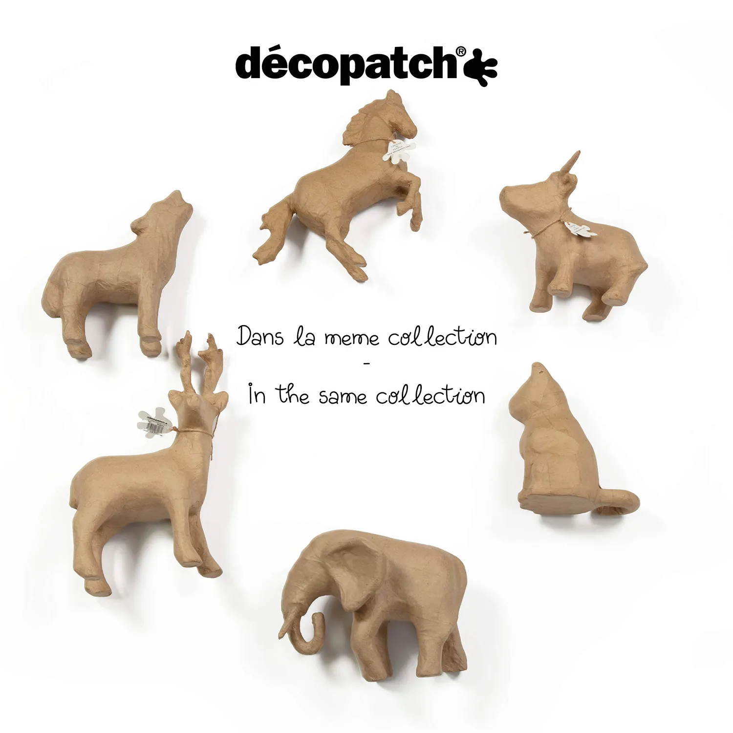 Décopatch Affe Pappmaché Figur S 13x10x14,5 cm