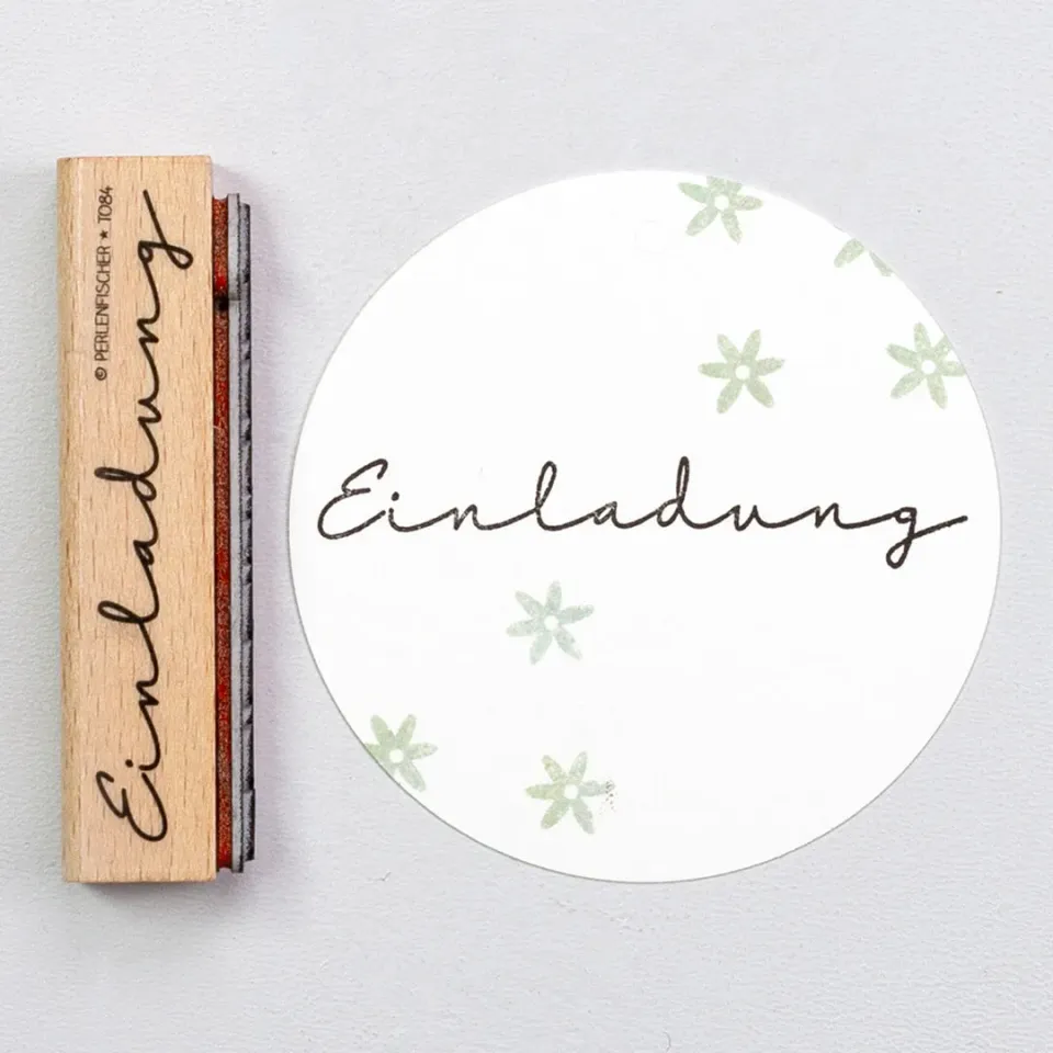 Perlenfischer Einladung 3 Stempel 11 x 69 mm Holz