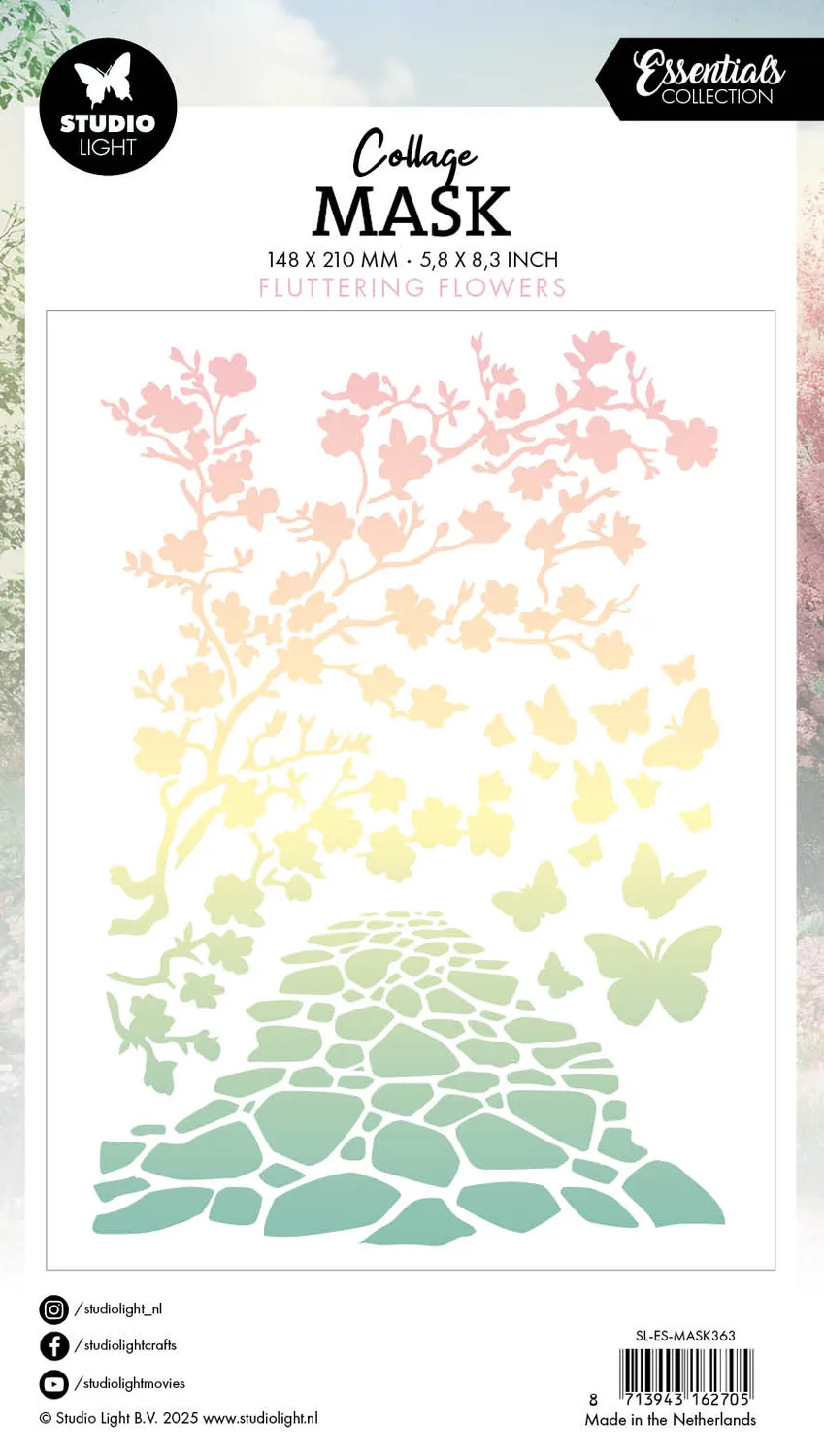 Studio Light Essentials Fluttering Flowers Schablone