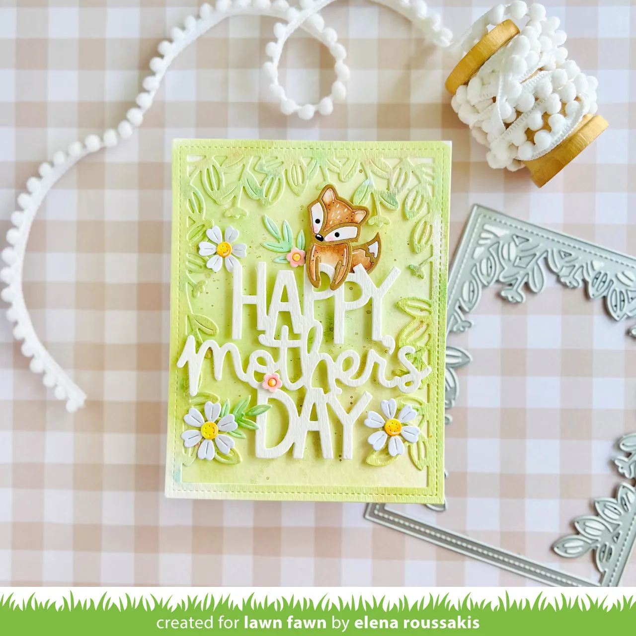 Lawn Fawn Giant Happy Mother's Day Stanzen Muttertag