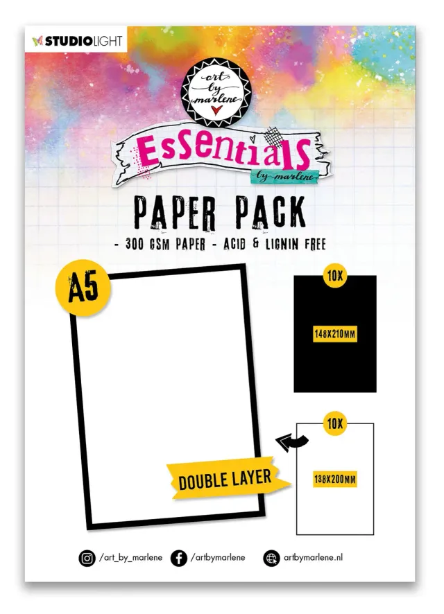 Art by Marlene Essentials Paper Pack Bastelpapier A5 20 Blatt