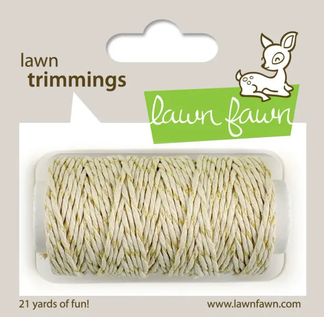 Lawn Fawn Gold Sparkle Single Cord Bastelkordel Gold 21 Yards