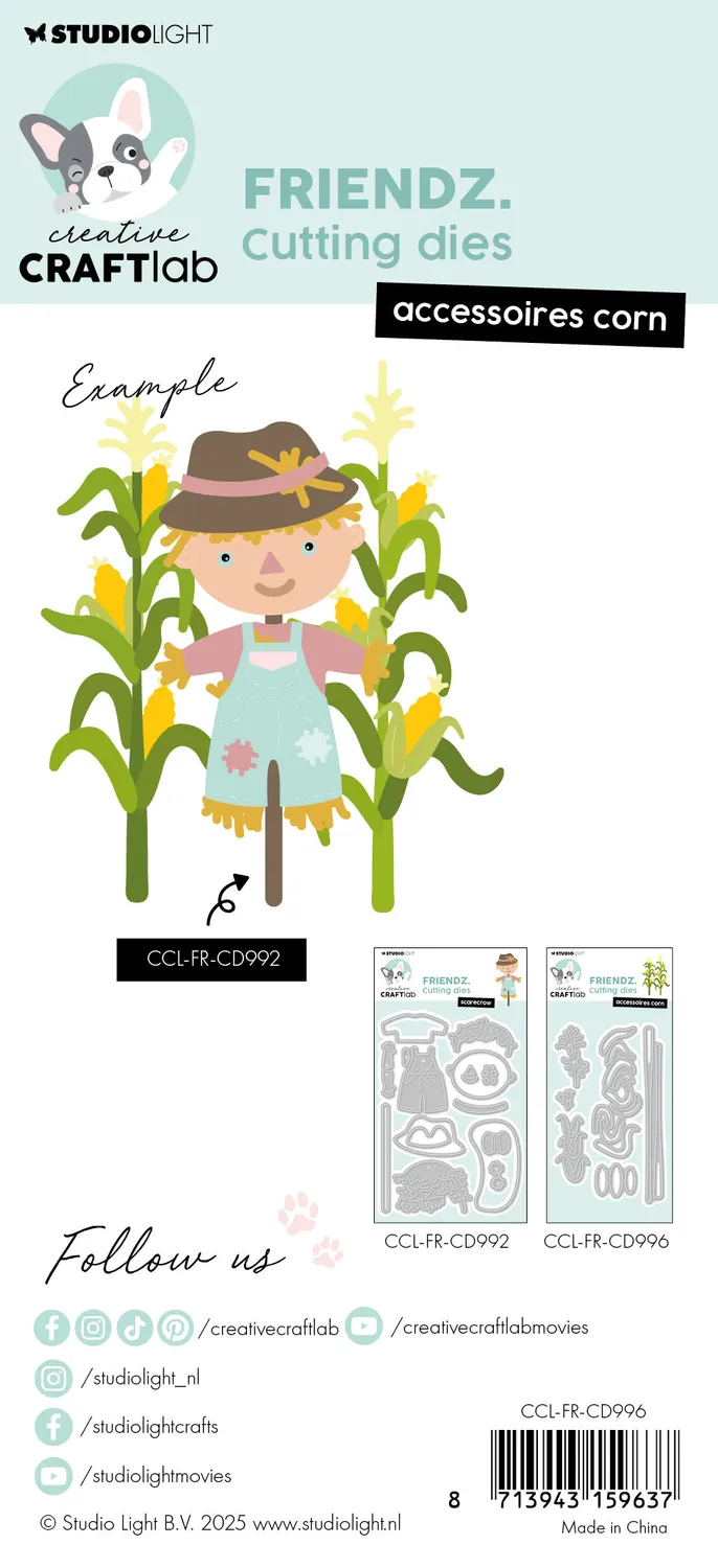 StudioLight Creative Craftlab Friendz Stanzschablone Accessoires Corn