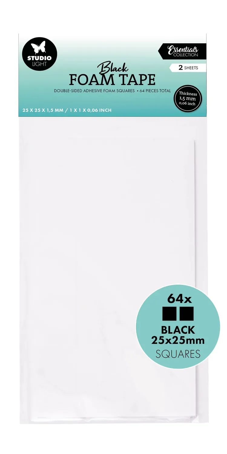 Studio Light Essentials Foam Tape schwarz 25x25 mm Blocks