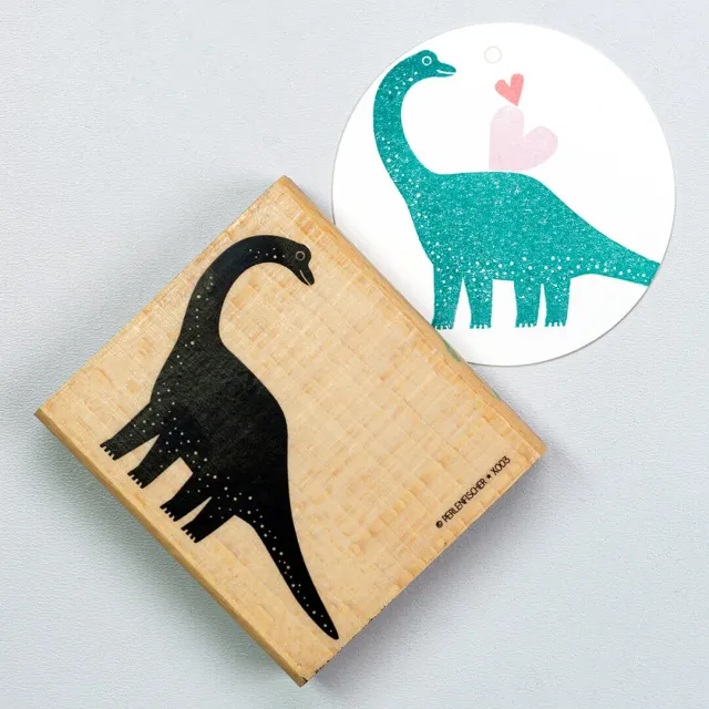 Perlenfischer Brachiosaurus Stempel 76x61 mm Dino