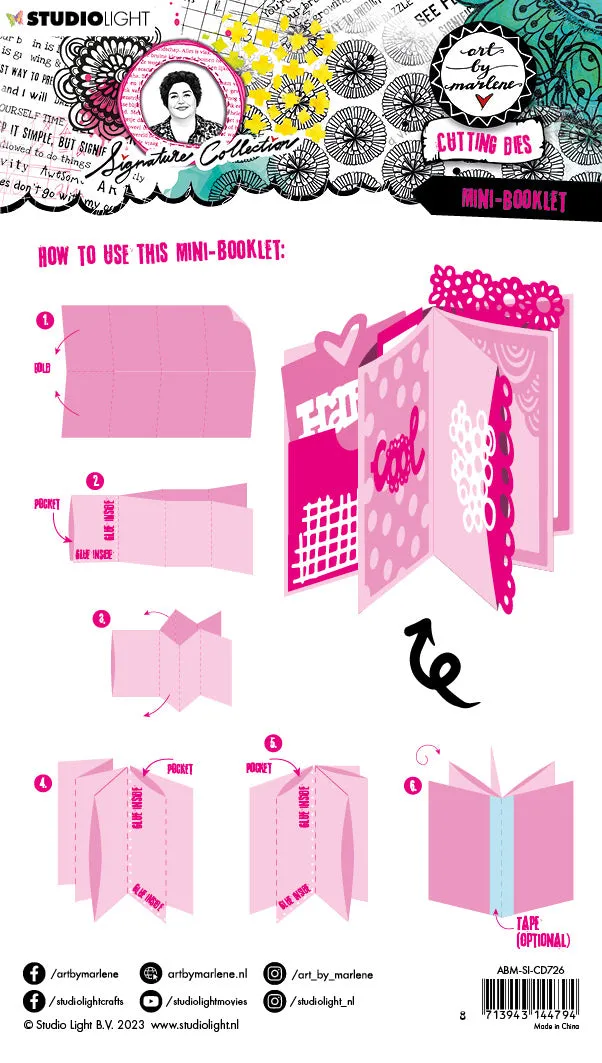 StudioLight Art by Marlene Ini-Mini-Booklet Stanzschablone Metall