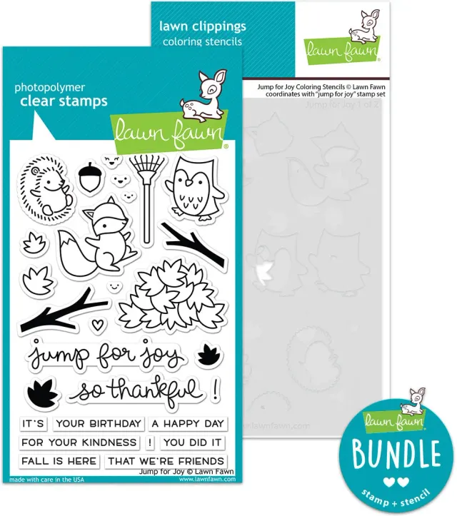 Lawn Fawn Jump for Joy Stempelset + Schablonen Bundle