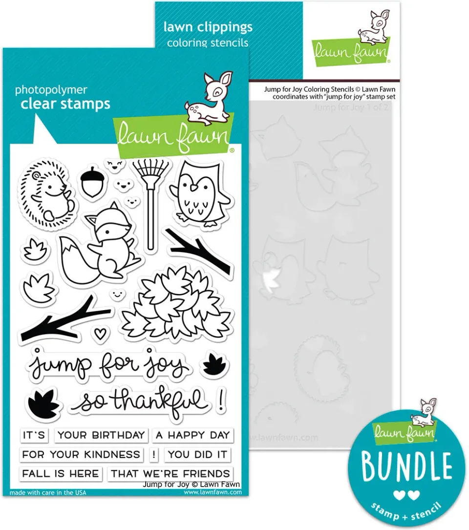 Lawn Fawn Jump for Joy Stempelset + Schablonen Bundle