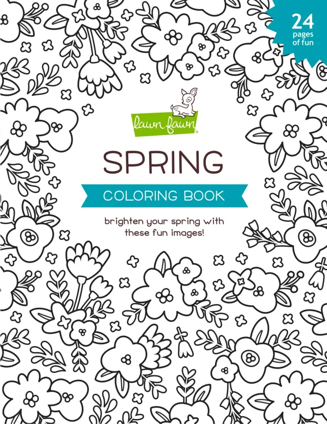 Lawn Fawn Spring Malbuch 24 Seiten 8,5x11