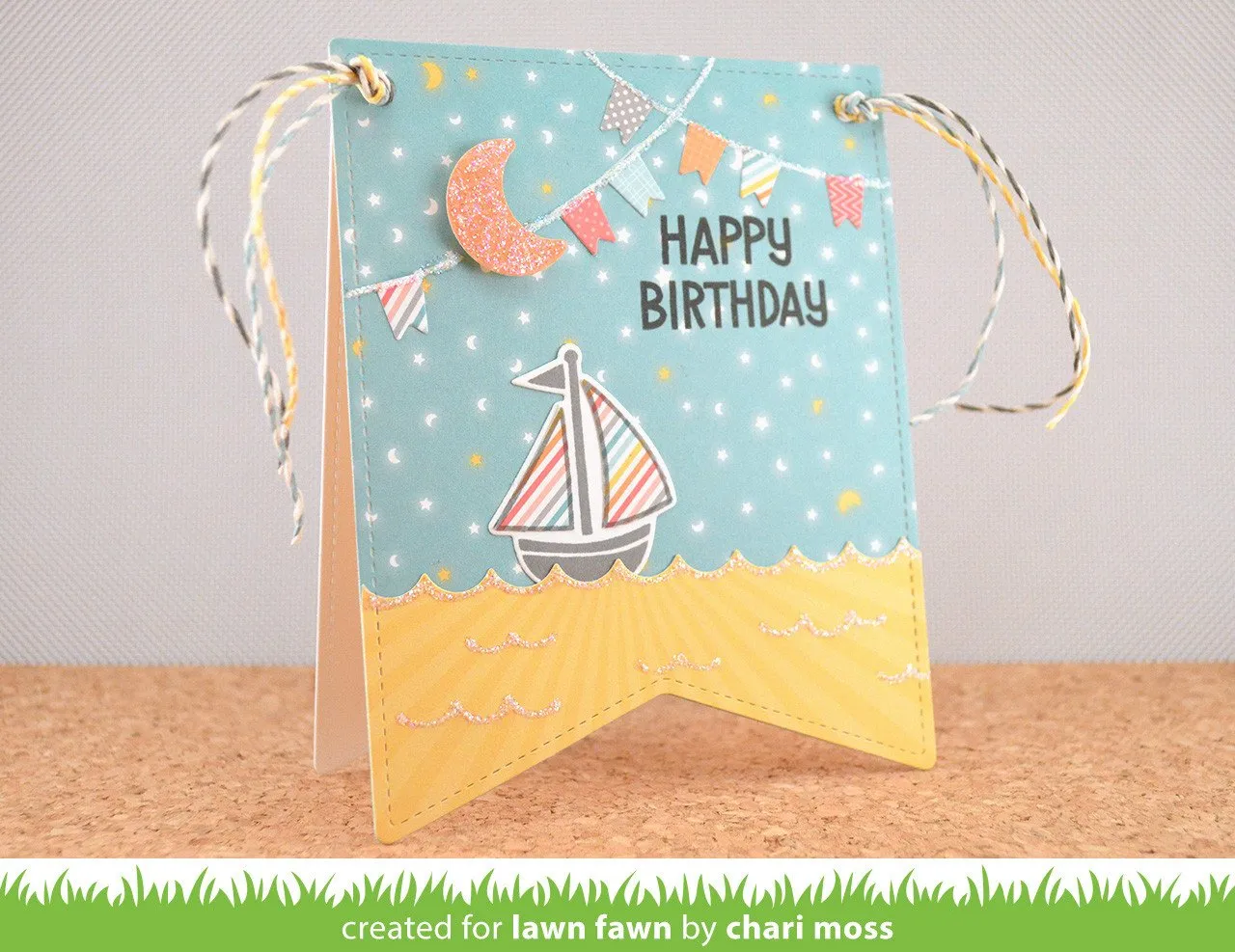 Lawn Fawn Lawn Cuts Stitched Party Banners Stanzschablonen 4-teilig