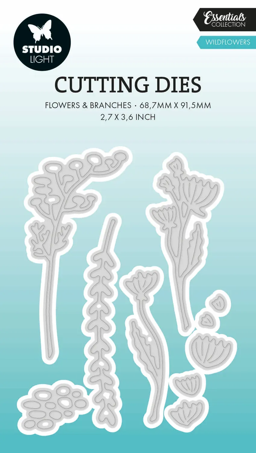 StudioLight Essentials Wild Flowers Stanzschablone 68,7x91,5mm