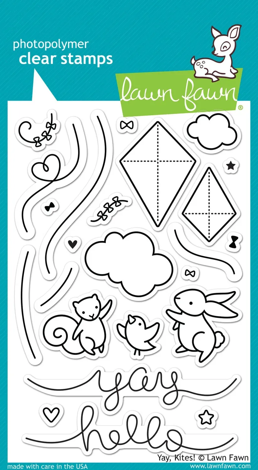 Lawn Fawn Yay Kites Stempelset Drachen Sommer
