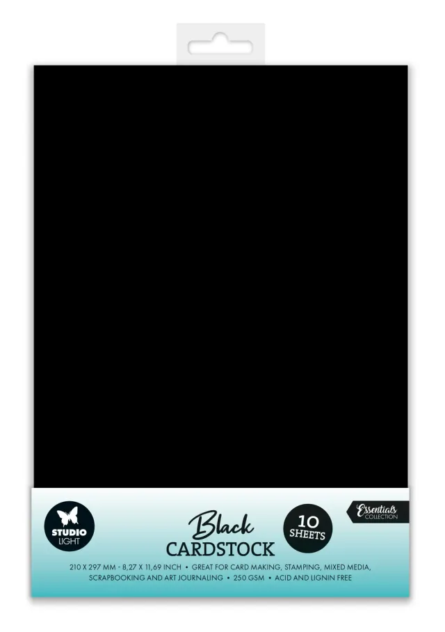 Studio Light Essentials Cardstock Schwarz A4 10 Blatt 250g