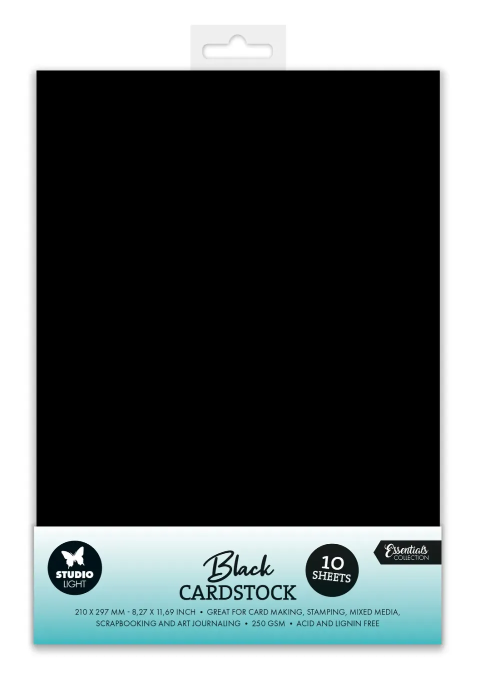 Studio Light Essentials Cardstock Schwarz A4 10 Blatt 250g