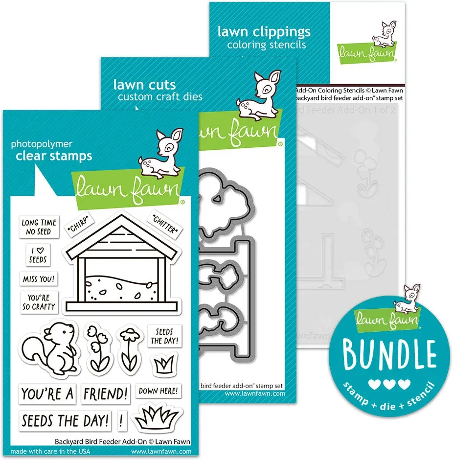 Lawn Fawn Backyard Bird Feeder Add-On Bundle 3-teilig