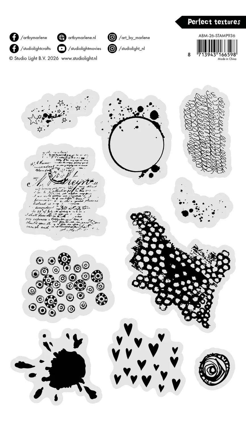 Art by Marlene 2026 Perfect Textures Clear Stempel