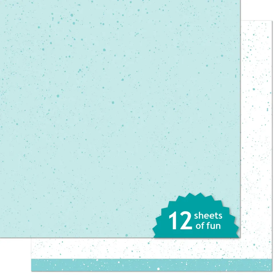 Lawn Fawn Seafoam Designpapier 30x30 12 Blatt Sprenkel
