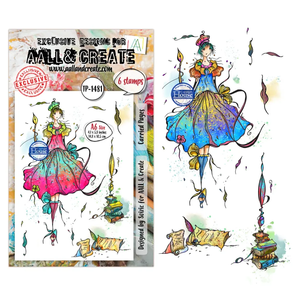 AALL and Create TP-1481 Carried Pages Stempelset A6 klar