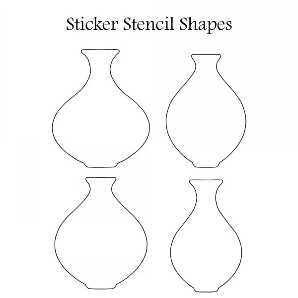 Lavinia Stamps Sticker Stencils 10 Flaschen 4 Motive