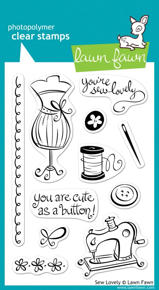 Lawn Fawn Sew Lovely Stempel Nähen 11-teilig