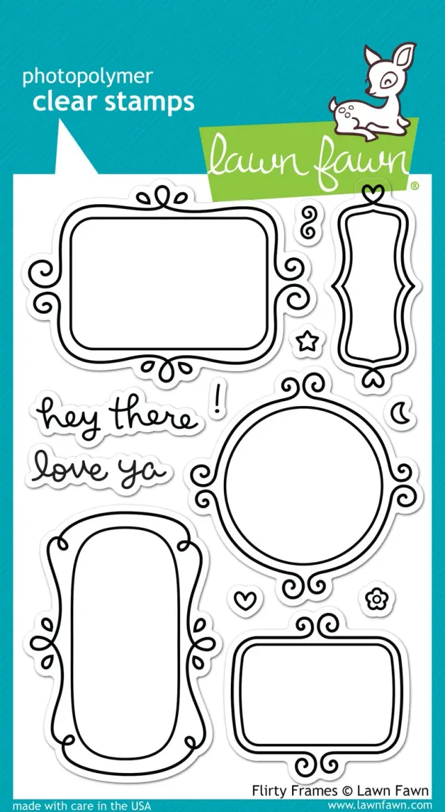 Lawn Fawn Flirty Frames Stempelset Rahmen 13-teilig
