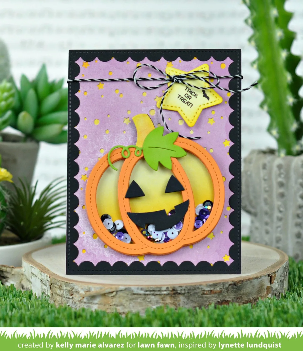 Lawn Fawn Lawn Cuts Stitched Pumpkin Frame Stanzschablone