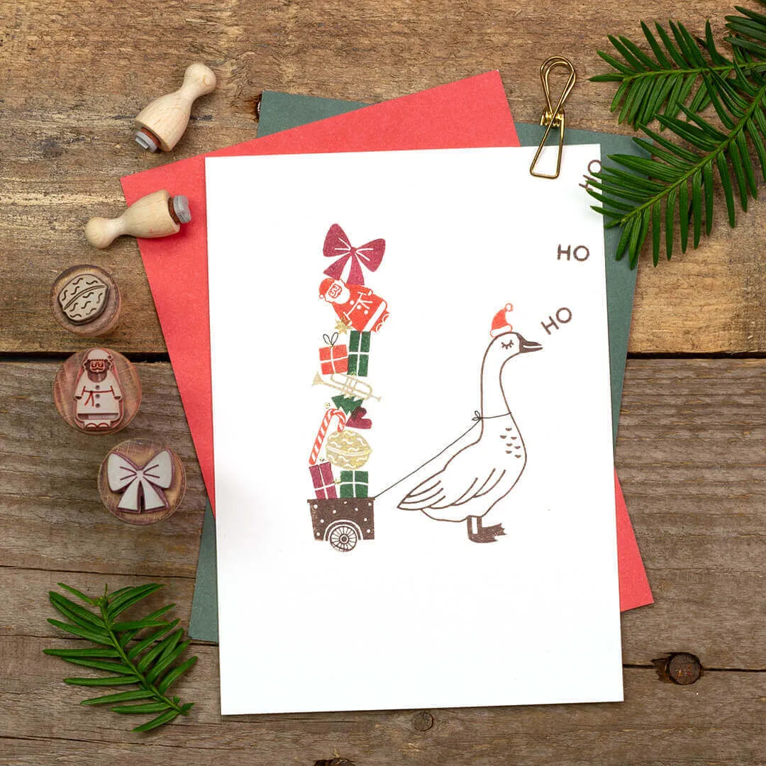 Perlenfischer Weihnachtsmann klein Stempel 20x12mm