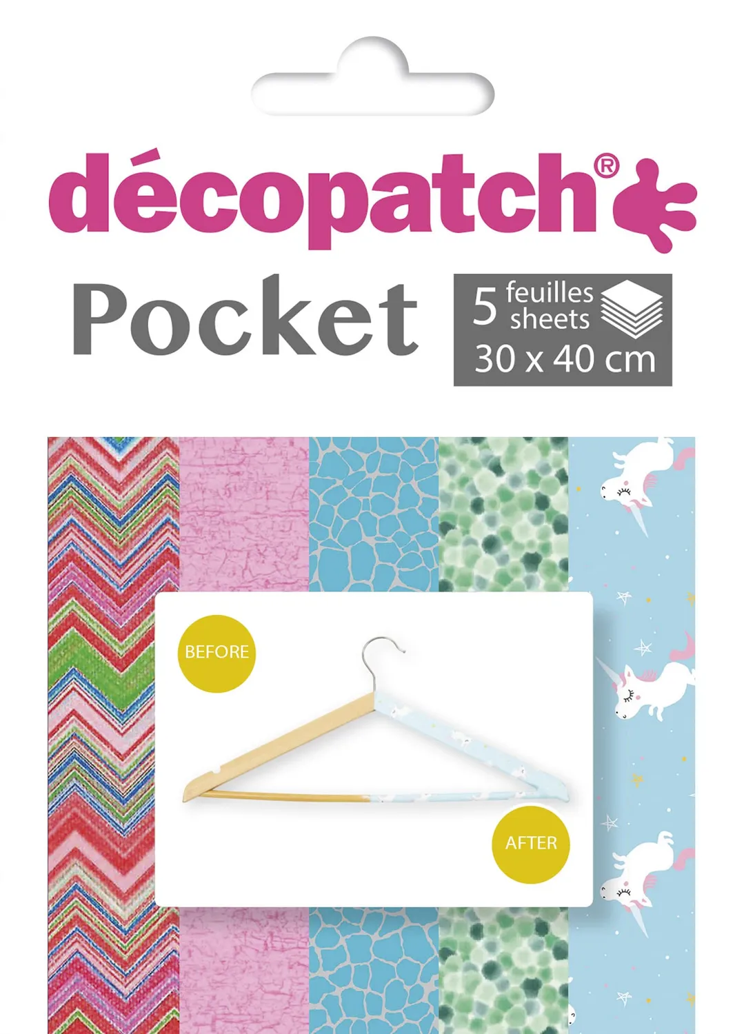 décopatch DP005O Décopatch Papier 5 Bogen Sortierung 5